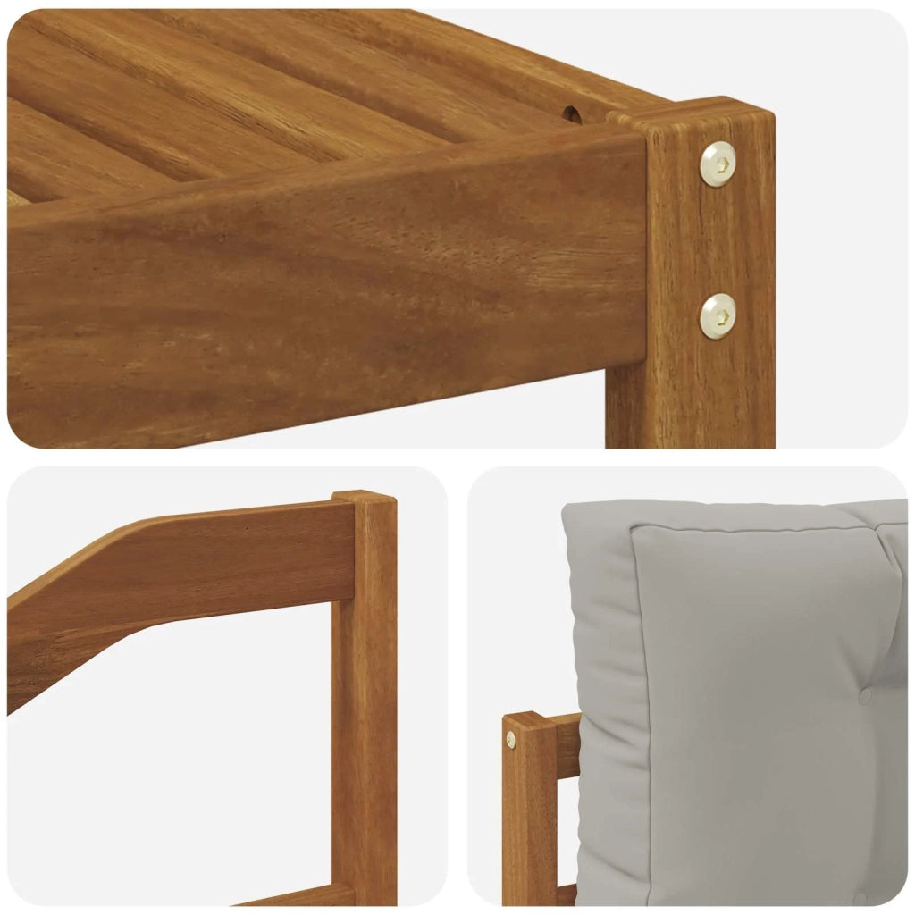 Set di divani da esterno 5 pcs Grigio Naturale e Chiaro 3367454