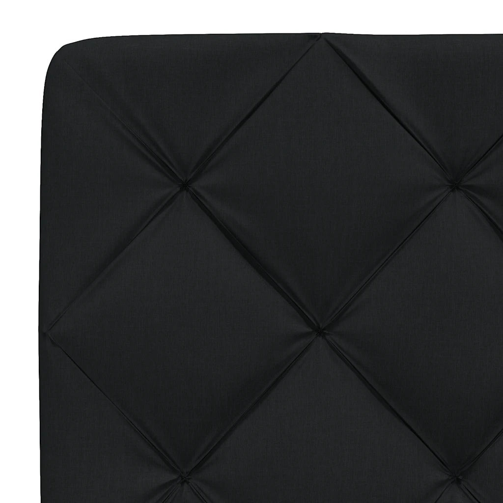 Letto con Materasso Nero 160x200 cm in Tessuto 3310750