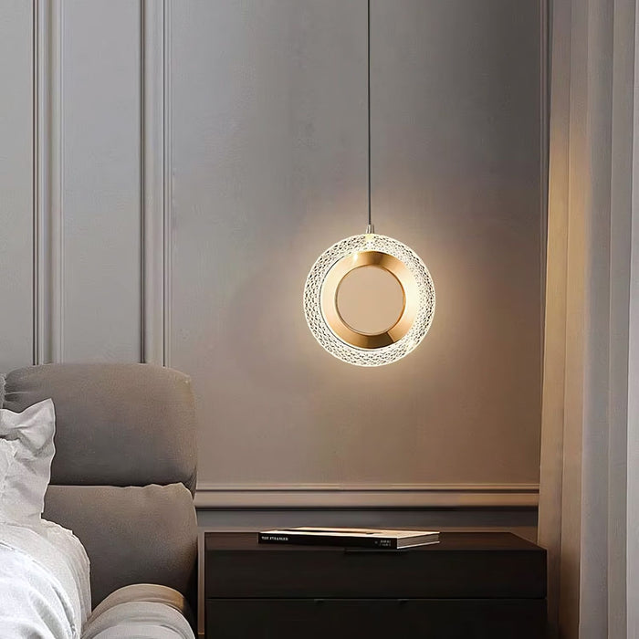 Lampadario A Sospensione In Cristallo G119-1cp Gold