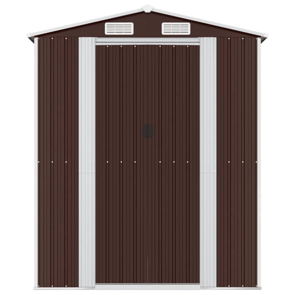 Capanno da Giardino Marrone Scuro 192x855x223cm Acciaio Zincato 3147468