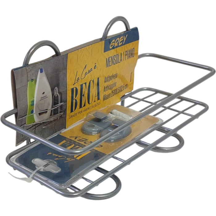 MENSOLA DOCCIA RETTANGOLARE GREY 1 RIPIANO