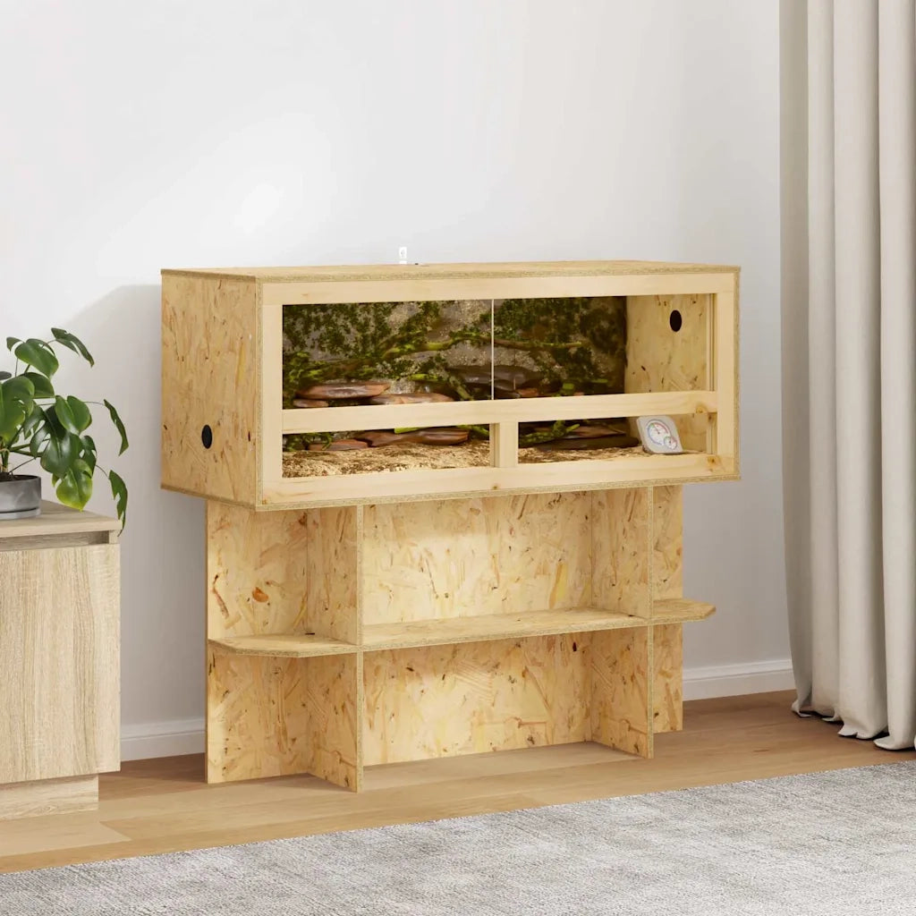 Base per Terrario con lo scaffale Marrone 100 x 40 x 50 cm OSB CFW9552074