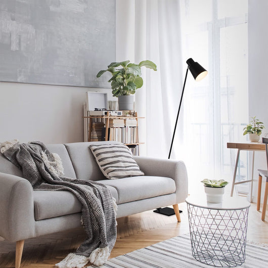 Piantana Moderna Ekko Metallo Nero 1 Luce E27 H150