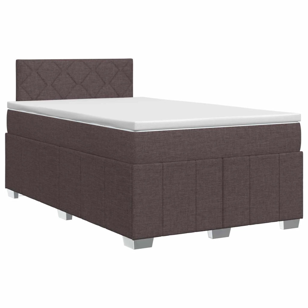 Letto box spring con materasso Marrone Scuro 120 x 200 cm 3451195