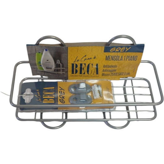 MENSOLA DOCCIA RETTANGOLARE GREY 1 RIPIANO