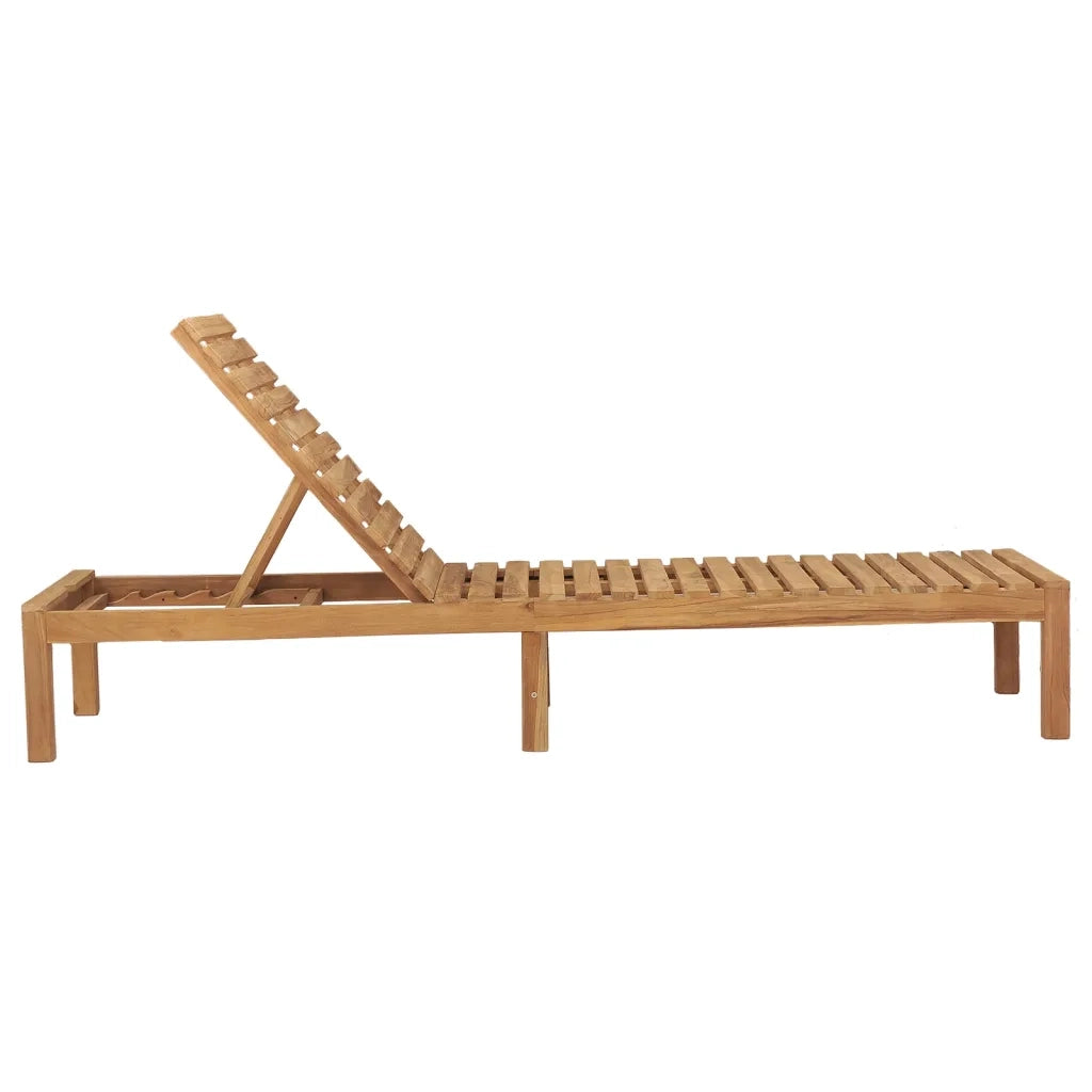 Lettino Prendisole | Sdraio da giardino | Lettino da sole in Legno Massello di Teak