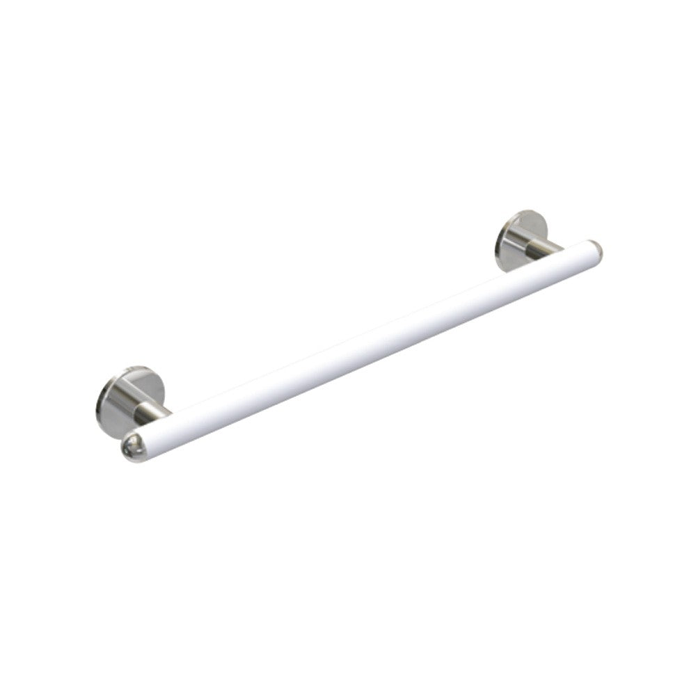 Maniglia di sicurezza cm 83 per bagni disabili e anziani raffaello bianco opaco/cromo