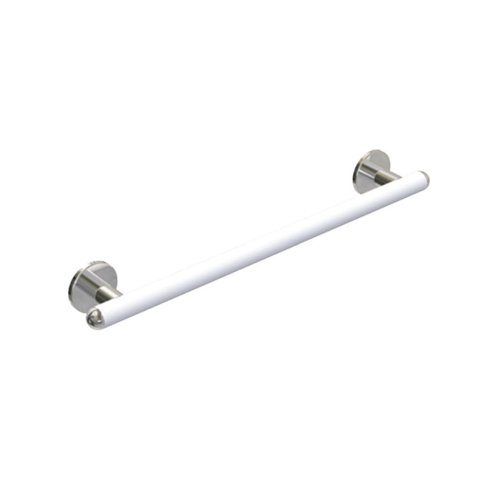 Maniglia di sicurezza cm 83 per bagni disabili e anziani raffaello bianco opaco/cromo