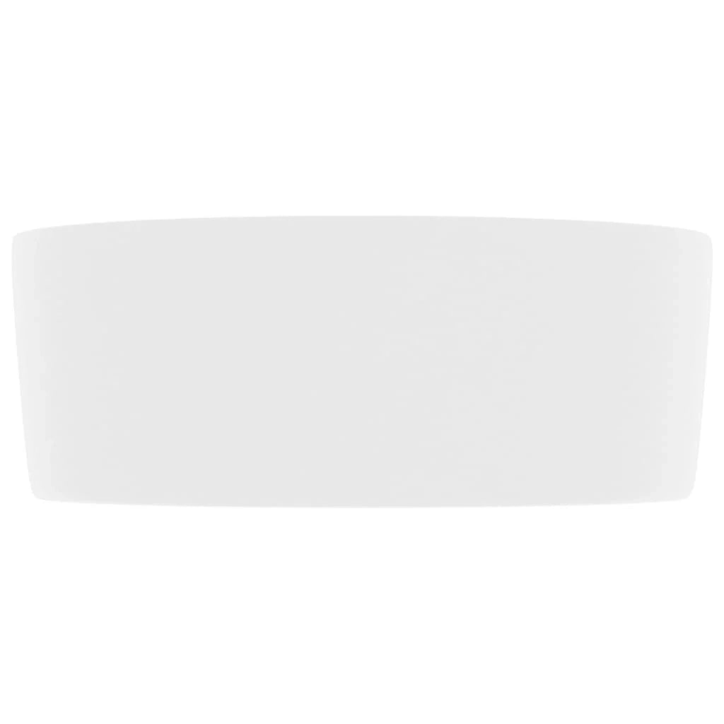 Lavabo rotondo di lusso diametro 40 cm 40x15 cm ceramica bianca opaca 02_0002751