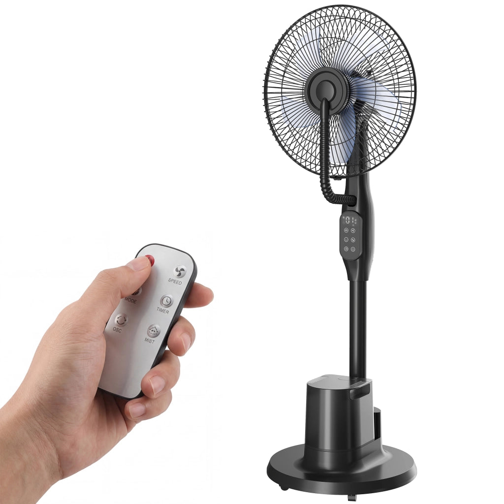 Ventilatore a colonna con nebulizzatore silenzioso 90W ¨C zephmum ¨C nero 128cm 70¡ã oscillazione 3 velocit¨¤ 3 modalit¨¤ timer