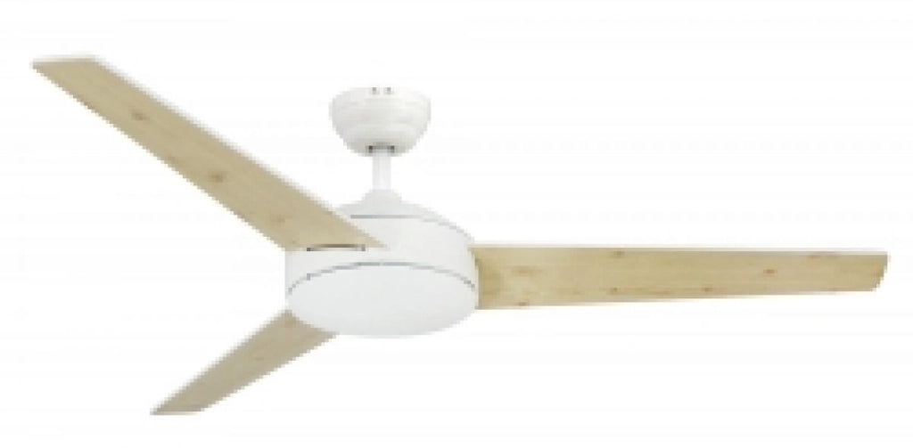Vam Ventilatore da soffitto bianco 132 cm con regolatore da parete a 4 velocità