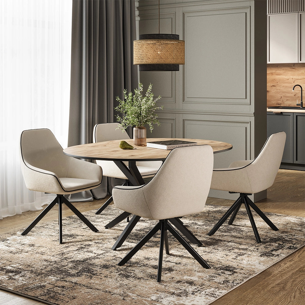 Vicco Lounge chair Beige Set di 2
