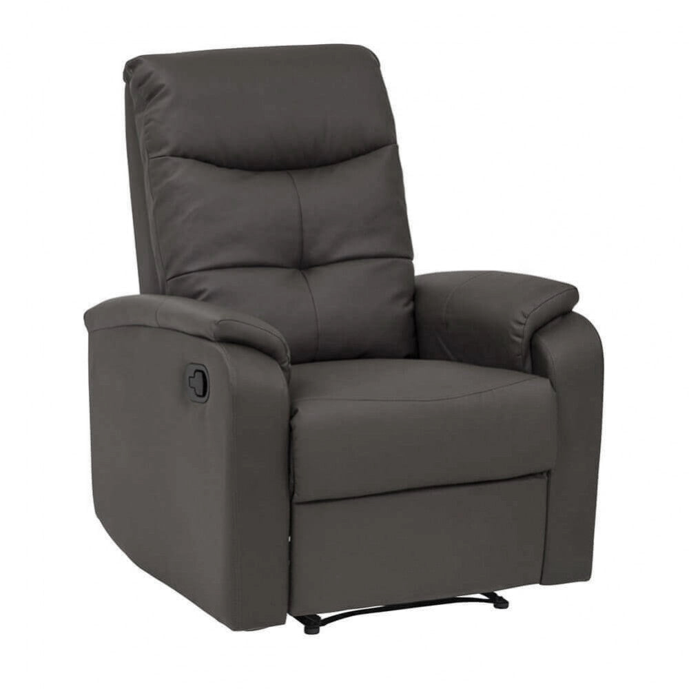 Poltrona Relax 76,5x89/159x100/83,5 h cm in Similpelle Grigio