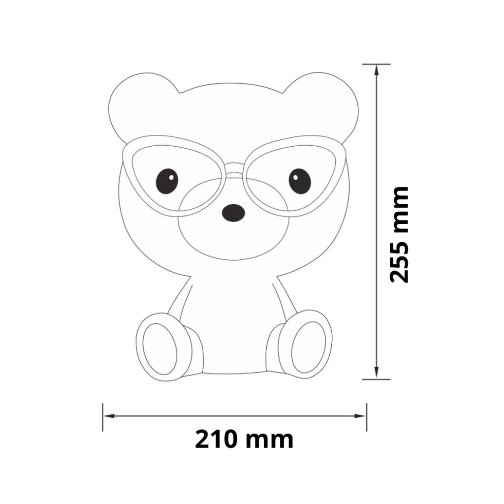 Lampada notte LED 2,5W blu Orsetto MIŚ bambini Polux