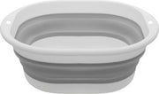 Drenaggio portatile con contenitore di raccolta - vasca da bagno pieghevole per viaggi in miniatura con contenitore di stoccaggio - grigio-bianco M Drenaggio portatile