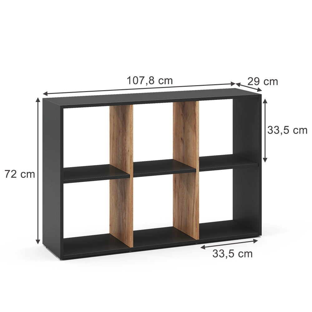 Vicco Scaffale Antracite/quercia dorata 72 x 107.8 cm