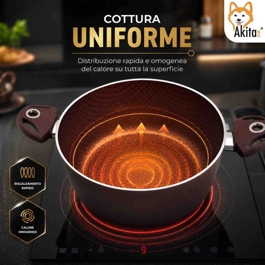 Akitaink Casseruola 20 cm Induzione Marrone