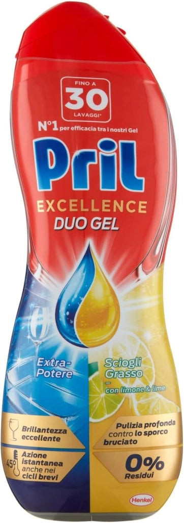 PRIL GOLD GEL PER LAVASTOVIGLIE IN FORMATO DA 540ML AL LIMONE SGRASSANTE