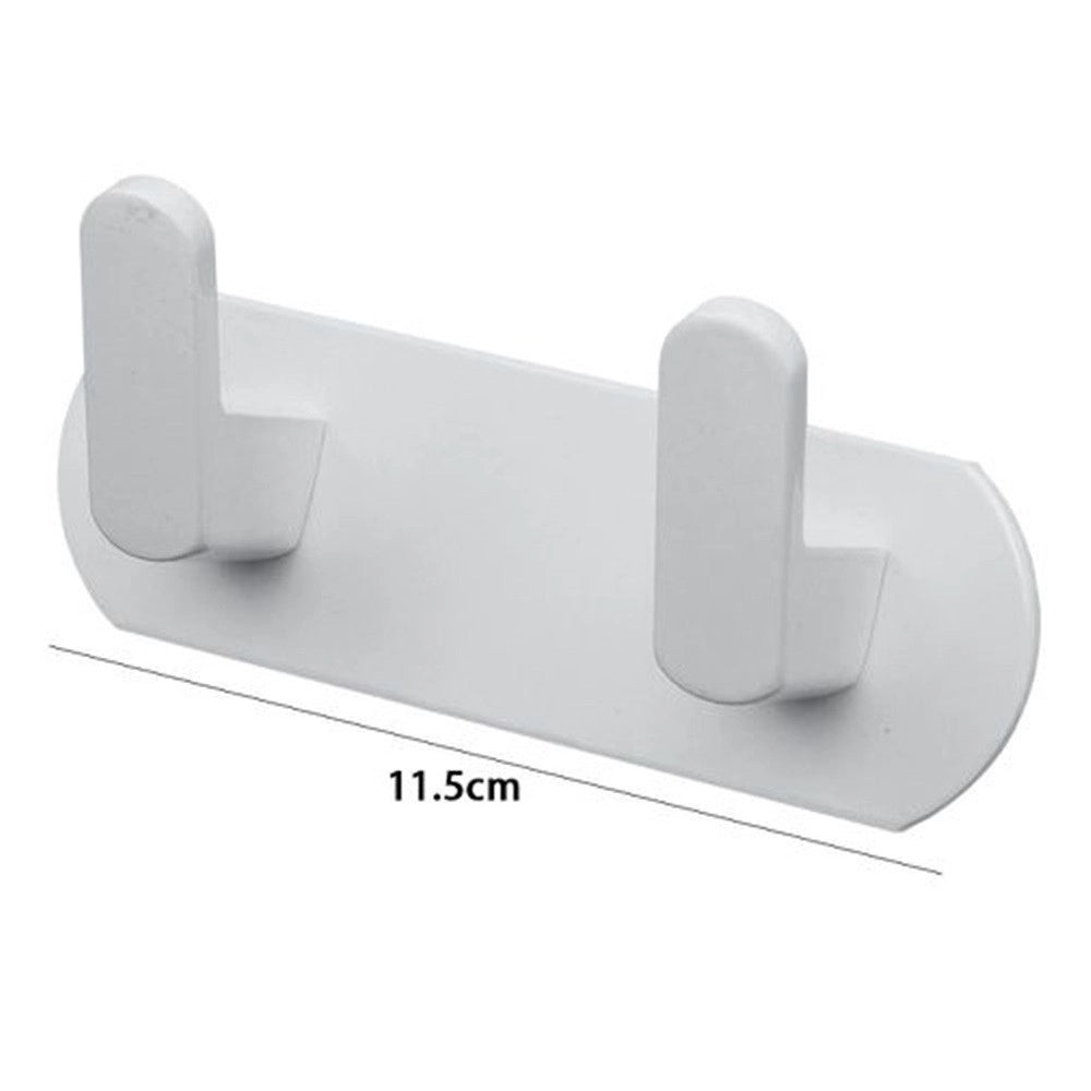 Trade Shop - Appendiabiti Con 2 Ganci Appendino Portasciugamano Bagno Casa Cucina Bianco 59741 -