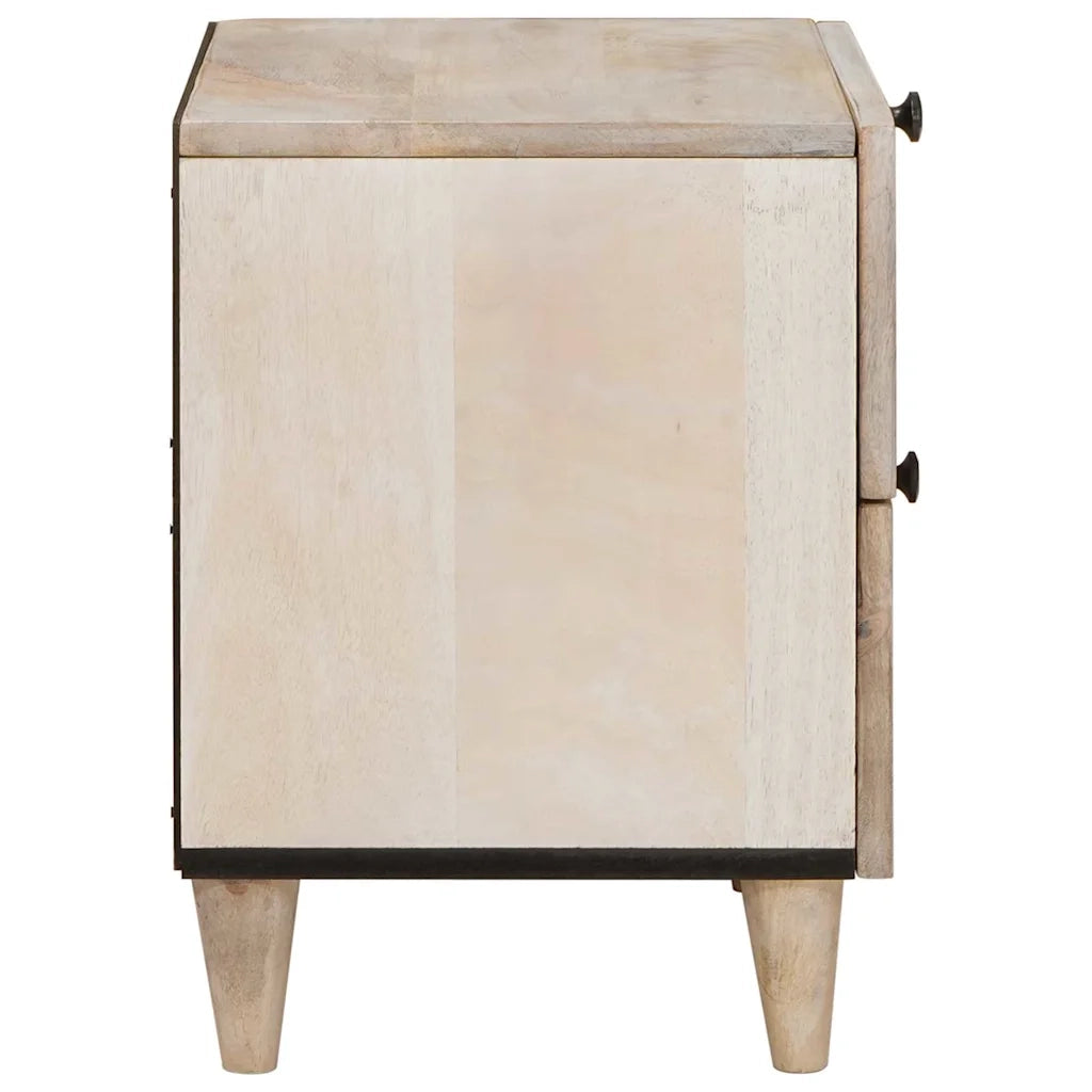 Set di 2 Comodini | Armadio da Notte | Mobiletto da notte Bianco 40 x 33 x 46 cm