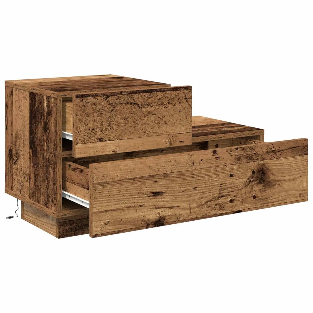 Comodino | Armadio da Notte | Mobiletto da notte con cassetto Legno vecchio 70 x 36 x 40,5 cm