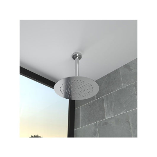 Braccio per Soffione Doccia Sezione Rotonda a Soffitto in Ottone Cromato