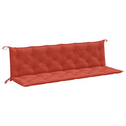 Cuscini Panca Giardino 2pz-Cuscini per panchina da esterno Rosso M¨¦lange 200x50x7 cm Tessuto