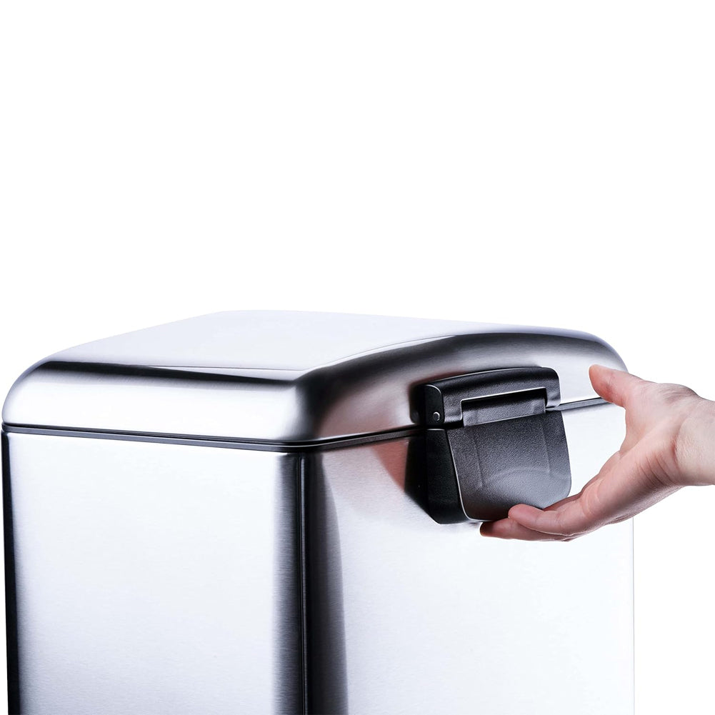 Dirt Devil Pattumiera a Pedale 30 Litri con Chiusura Ammortizzata Acciaio Inox