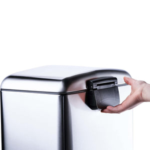 Dirt Devil Pattumiera a Pedale 30 Litri con Chiusura Ammortizzata Acciaio Inox