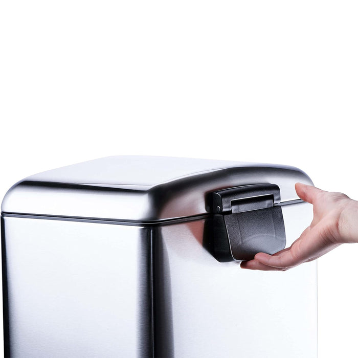 Dirt Devil Pattumiera a Pedale 30 Litri con Chiusura Ammortizzata Acciaio Inox