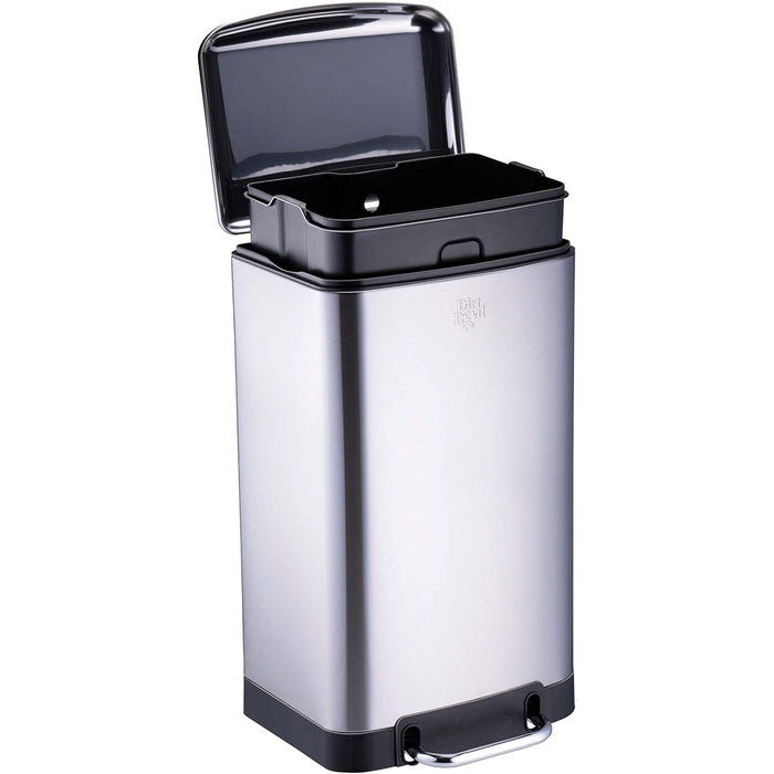 Dirt Devil Pattumiera a Pedale 30 Litri con Chiusura Ammortizzata Acciaio Inox