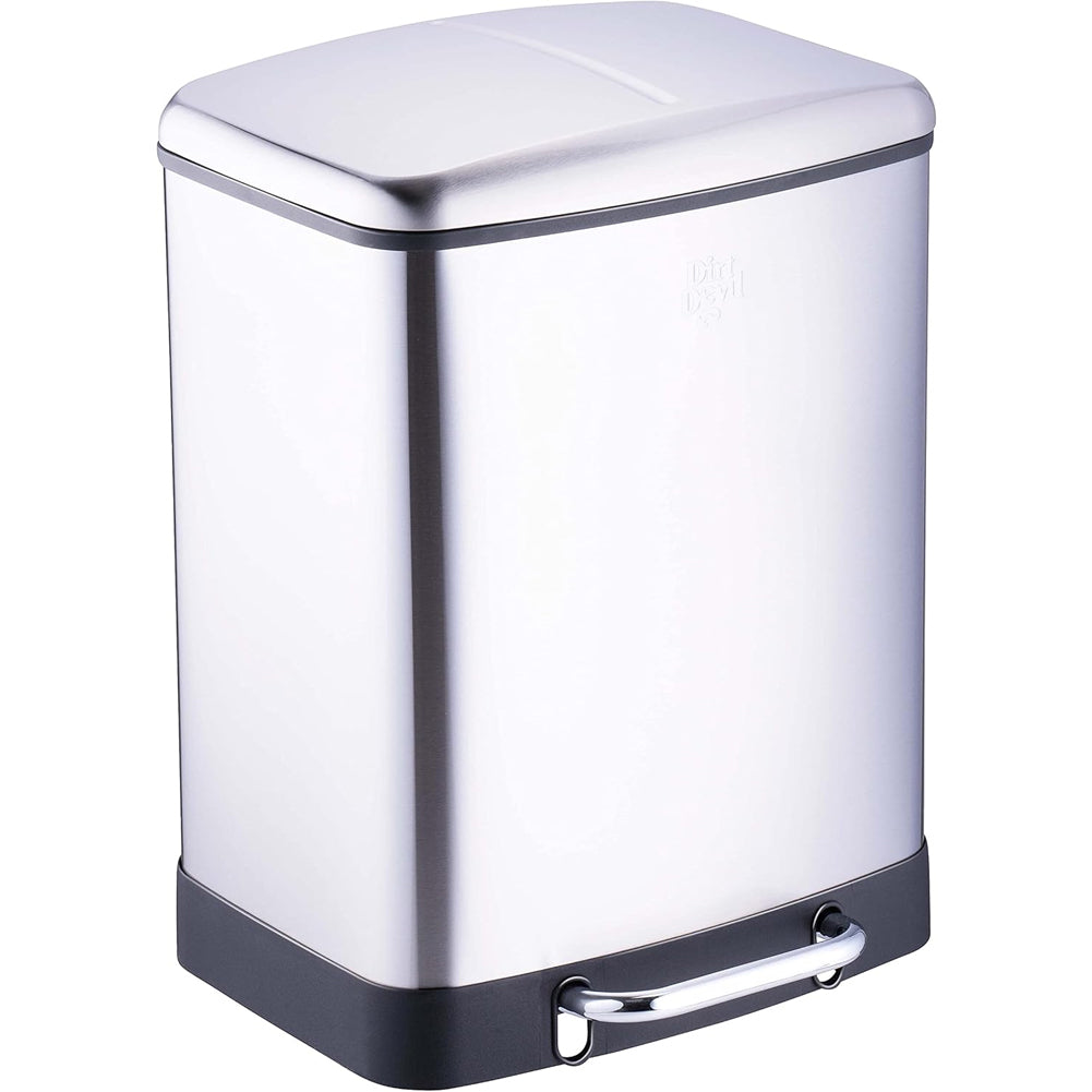 Dirt Devil Pattumiera Doppia 2x12 l Acciaio Inossidabile Antiodore 37x34.4x50cm