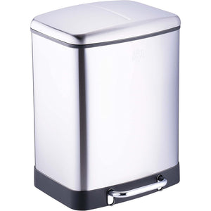 Dirt Devil Pattumiera Doppia 2x12 l Acciaio Inossidabile Antiodore 37x34.4x50cm