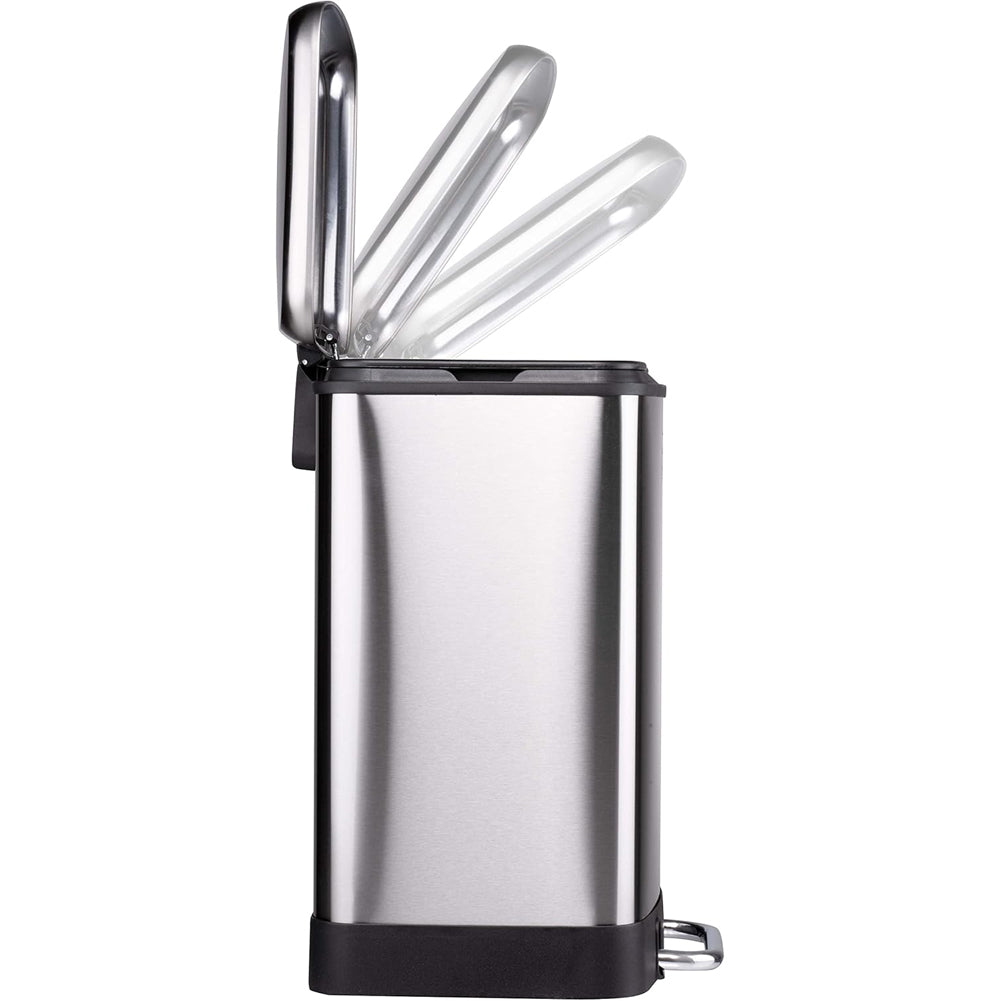 Dirt Devil Pattumiera Doppia 2x12 l Acciaio Inossidabile Antiodore 37x34.4x50cm