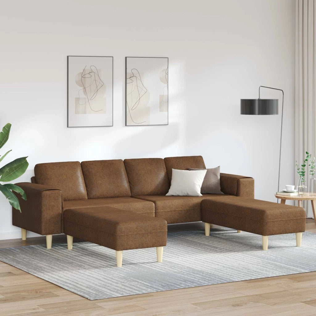 Divano per Soggiorno 3 pcs Marrone 3335139