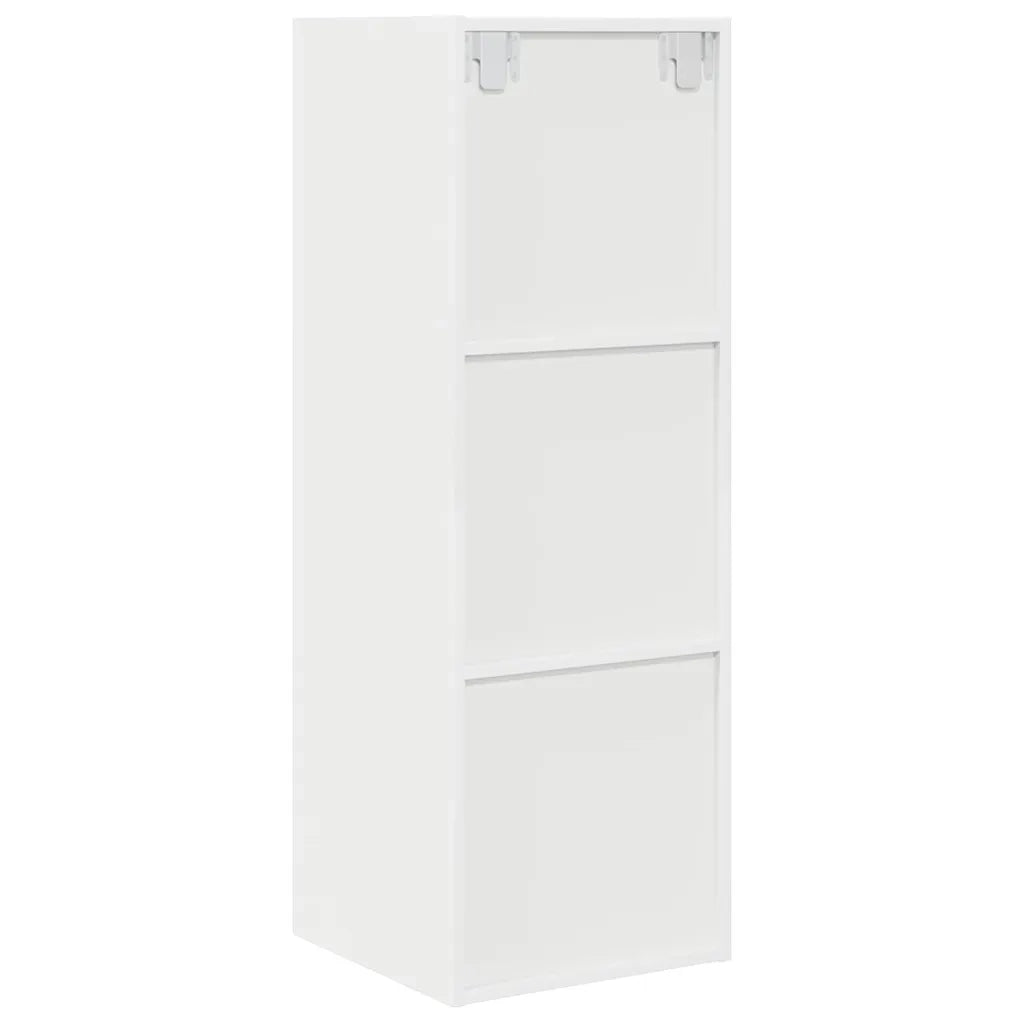 Mobile TV da Parete Bianco 37x37x107 cm in Legno Multistrato