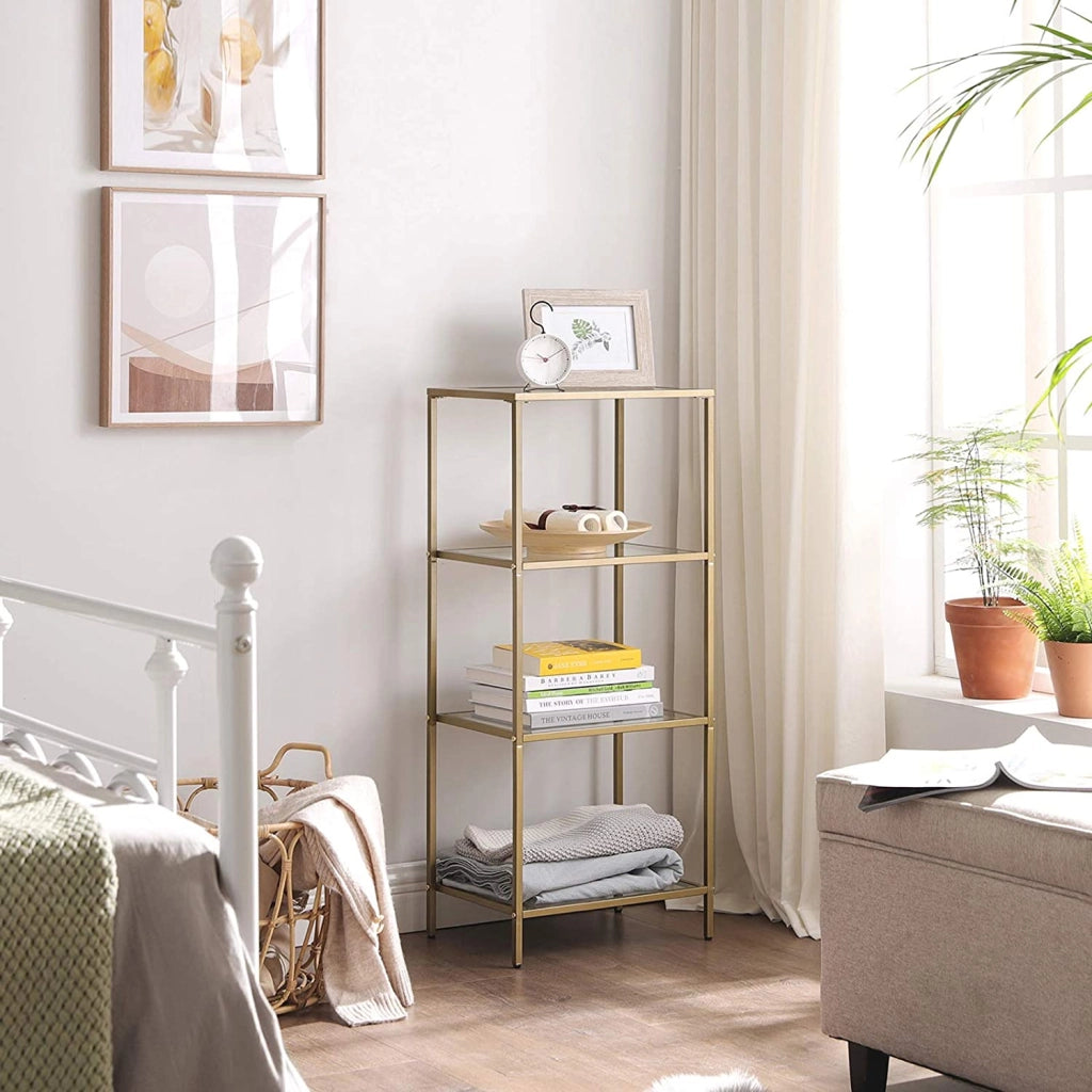 Valora SCAFFALE LIBRERIA Vetro Metallo Design Moderno per Soggiorno