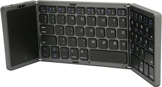 Tastiera Portatile Senza Fili con Touchpad - 64 Tasti - USB C - Grigio.