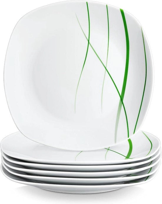 Set di piatti in porcellana 6 pezzi diametro 24,7 cm complemento del servizio da tavola per 6 persone VCW-AV6DP set di piatti