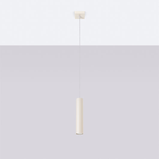 Lampada tubolare in acciaio LAGOS Ocean Green a 1 lampadina, beige, GU10 LED, max 10W, IP20