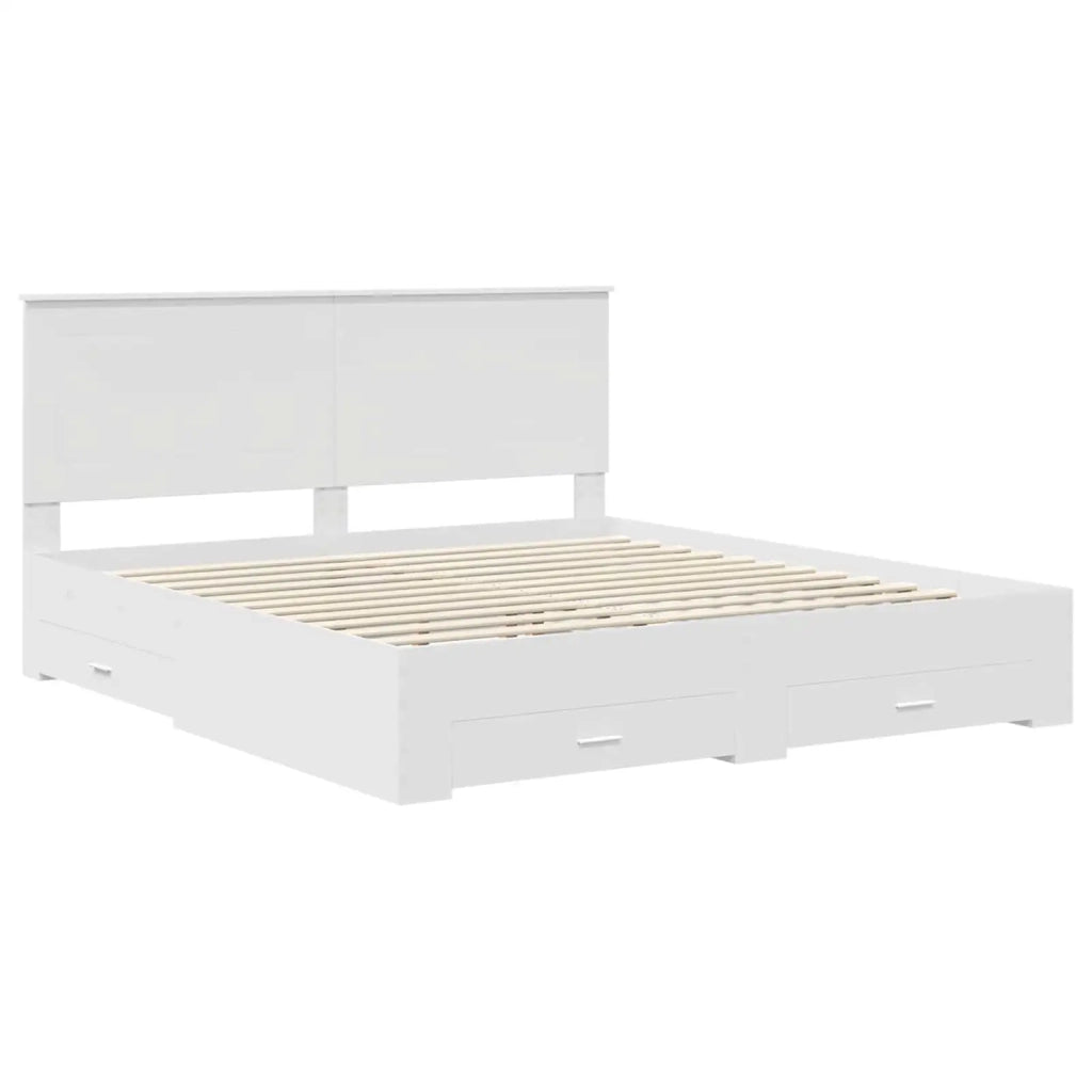 Struttura del letto Bianco 180 x 200 cm Legno multistrato 3409615