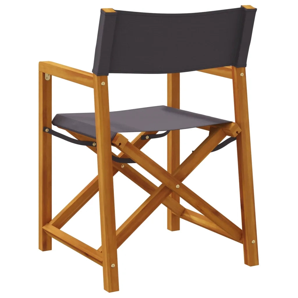 Sedie da Giardino Pieghevoli 8 pz Grigio Scuro in Tessuto 3208921