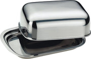Vasetto da burro in acciaio inossidabile, argento, 15,5 x 11 x 5 cm