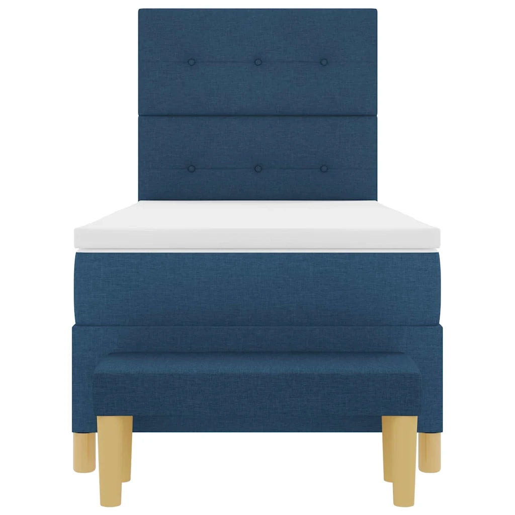 Letto a molle con materasso Blu 90 x 190 cm Tessuto 3344267