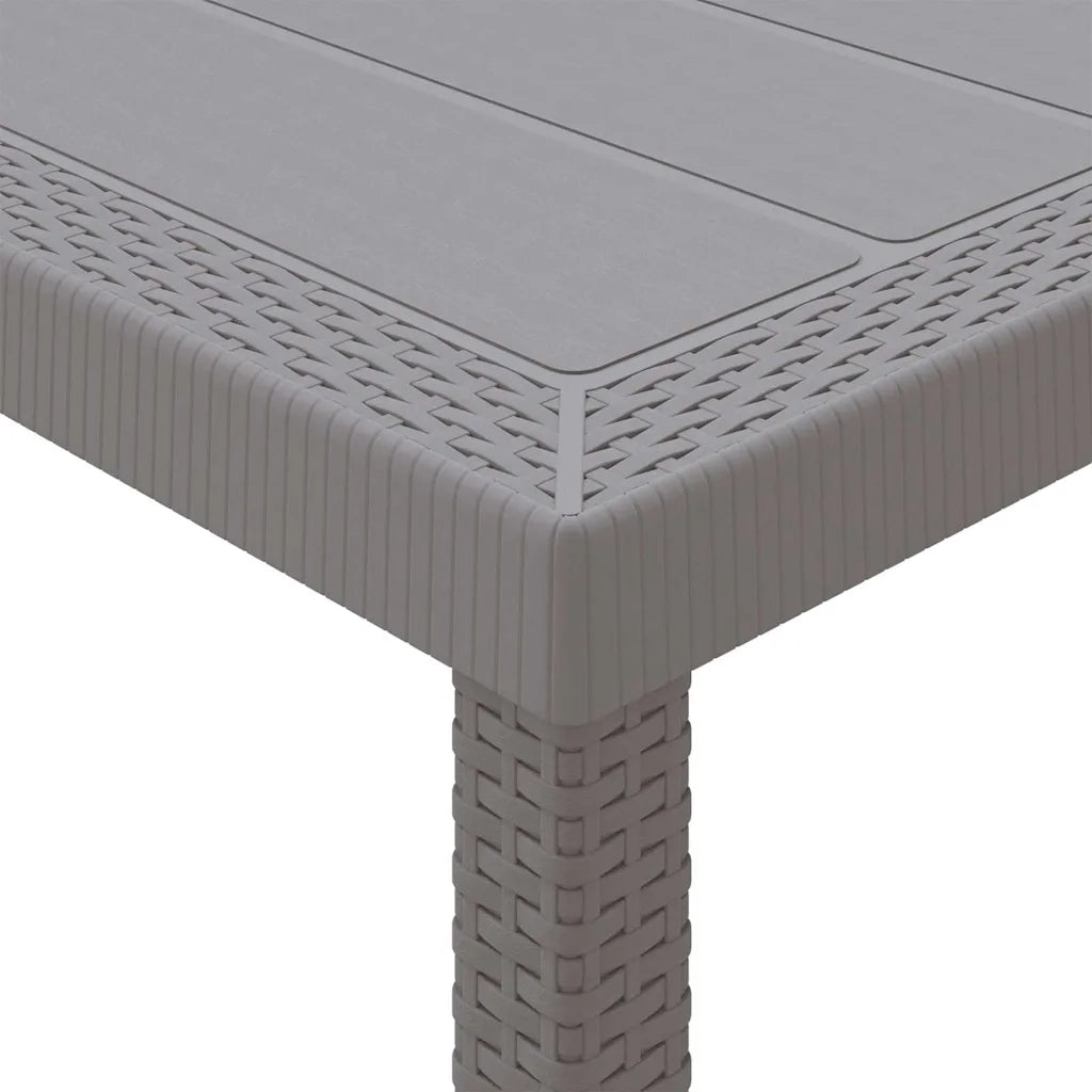 Set da Pranzo per Giardino 5 pcs Grigio chiaro Polipropilene