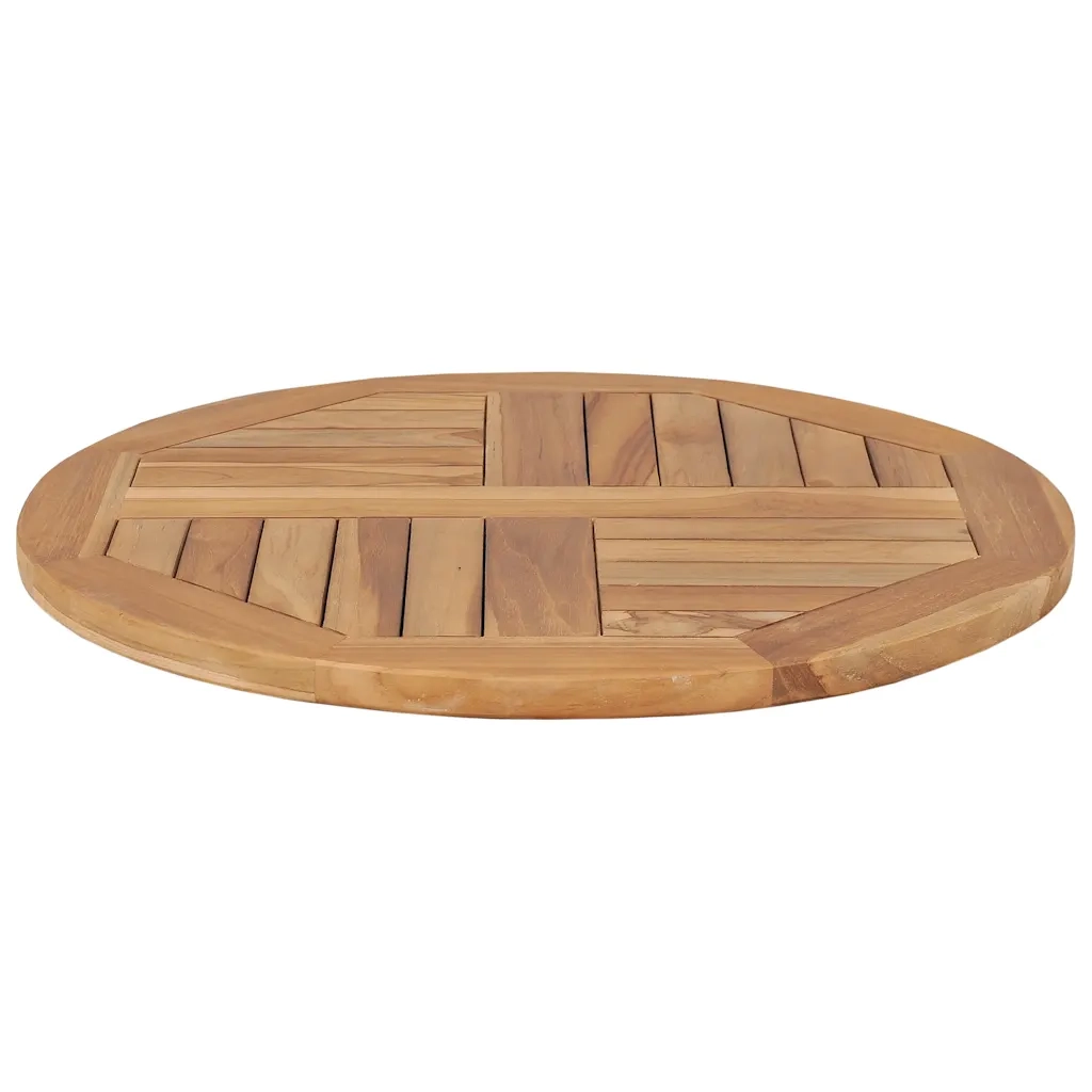 Piano Tavolo in Legno Massello di Teak Rotondo 2,5 cm 60 cm cod mxl 69738