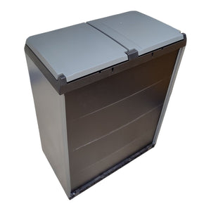 ARMADIO PLASTICA RACCOLTA DIFFERENZIATA 68X39X85 KETER SPLIT BASIC GRIGIO