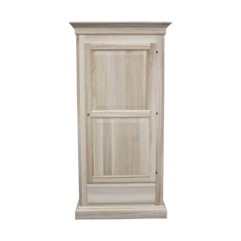 armadio in legno 1 porta 1 cassetto grezzo  l.96 p.56 h.197 (1706) - Mobili 2G