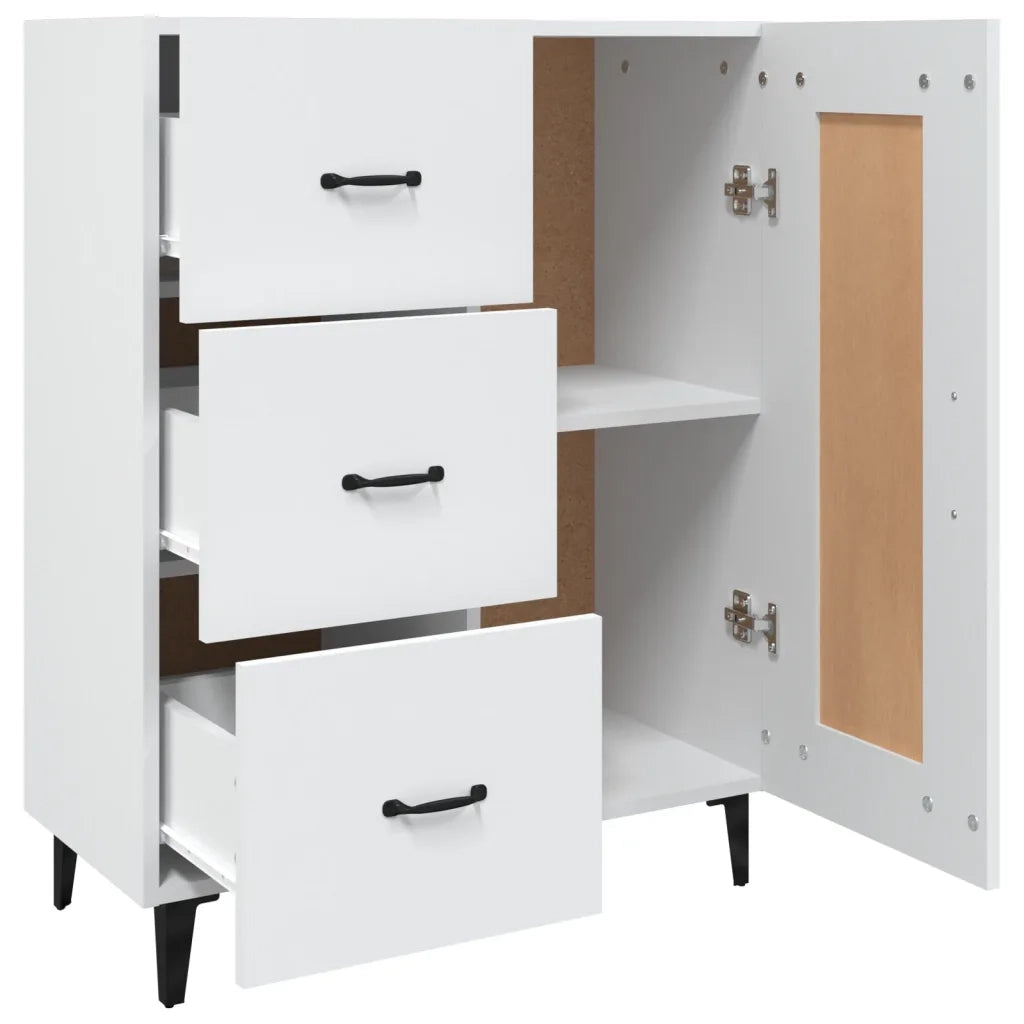 Credenza-Buffet-Armadio da cucina Bianca 69,5x34x90 cm in Legno Multistrato 439202