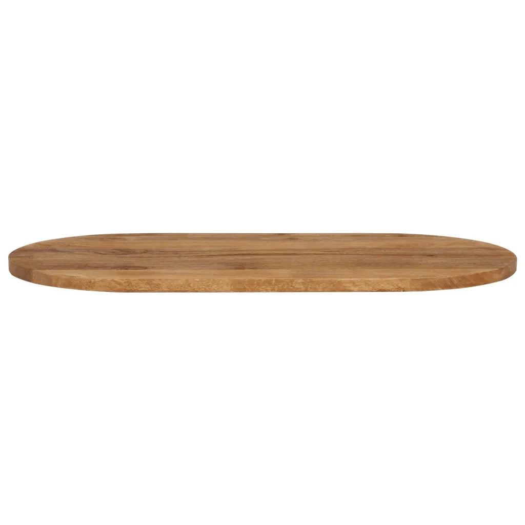Piano Tavolo 120x60x2,5 cm Ovale in Legno Massello di Mango 370150